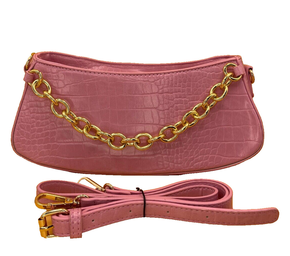 Faux Croc Leather Princess Polly Pink Exclusive Crossbody Bag Pre-owned